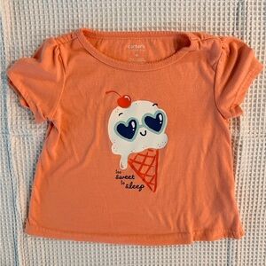 Carter's Orange Sweet Ice Cream Kids Tee